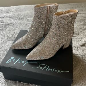 Betsey Johnson Rhinestone Booties
